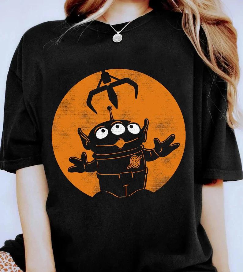 Toy Story Alien Claw Close Halloween Black Tshirt S