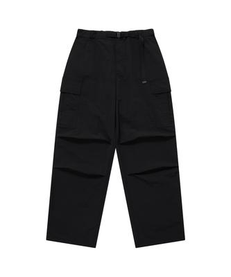 Wide Nylon Cargo Easy Pants Black