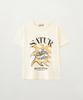 Seteo Sun Retro Graphic Short Sleeve T-Shirt Retro Ivory