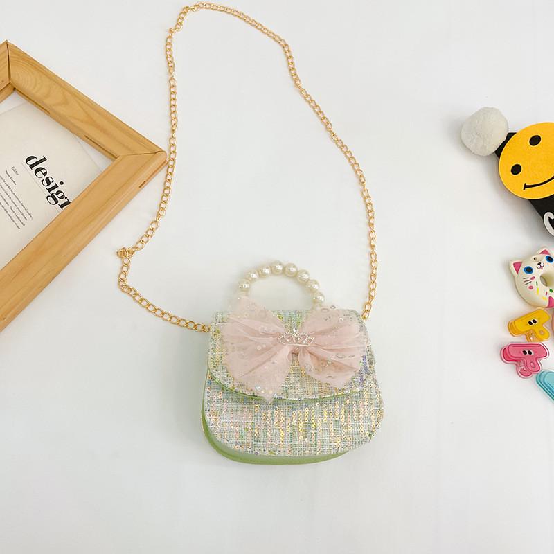 Adorable Mini Canvas Children's Crossbody Bag With Cute Bow And Chic Design