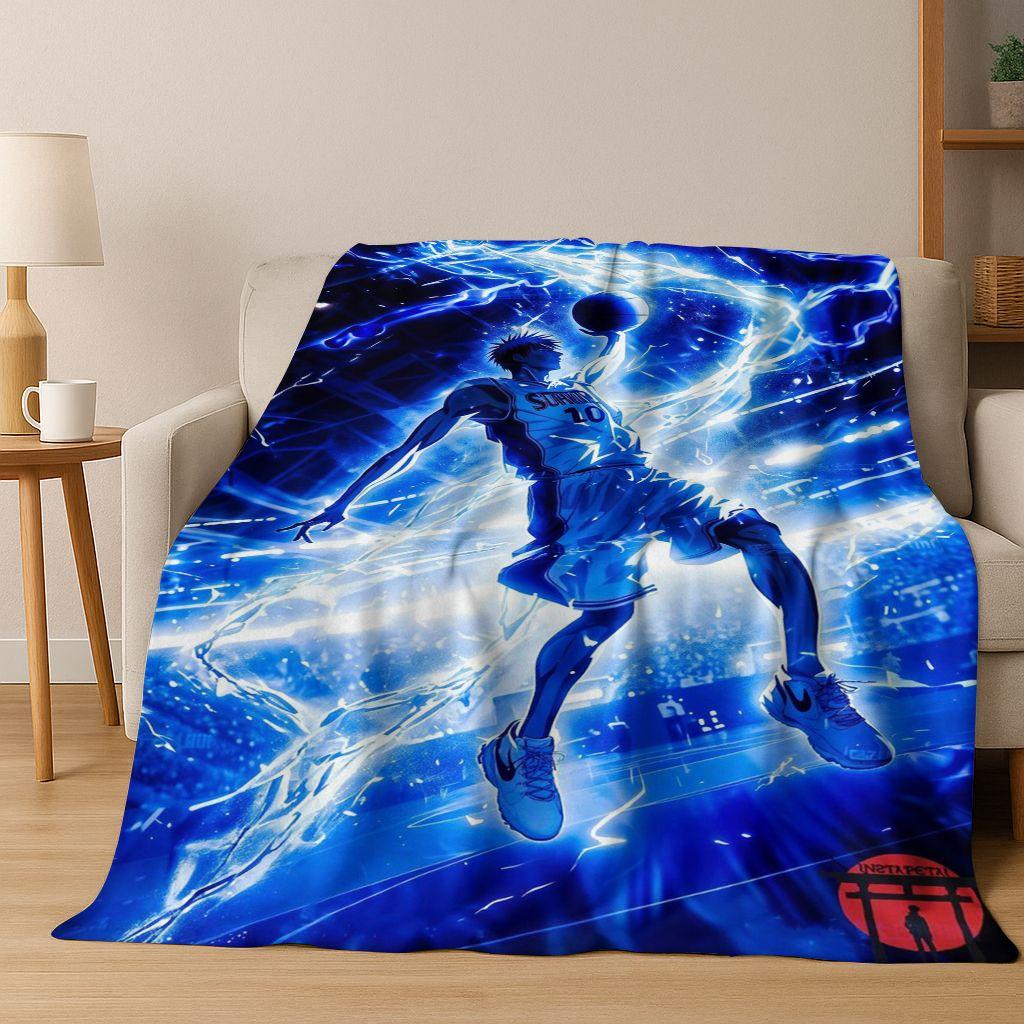 Anime Kuroko's Basketball Cartoon Art Flannel Blanket,Cozy Soft Throw Blanket for Home Bedroom Bed Sofa Picnic Cover Gift Kids