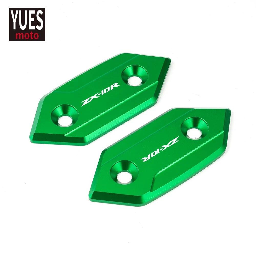 Akcesoria motocyklowe Pokrywa otworu lusterka CNC Aluminium Dla Kawasaki ZX10R ZX 10R 2008 2009 2010