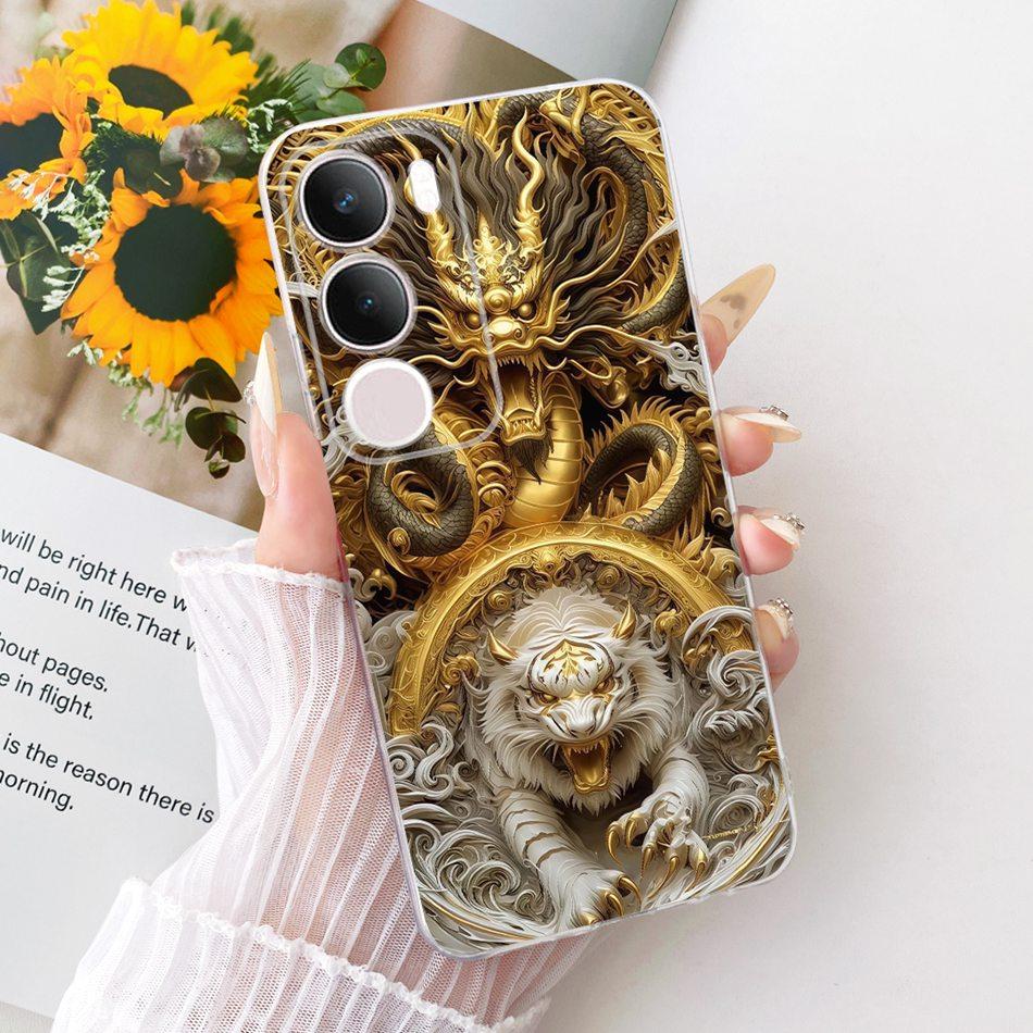 For Vivo Y19s Pro Cool Dragon Tiger Pattern Phone Case For Vivo Y19s Y 19S Pro V2419 Soft Silicone TPU Cases