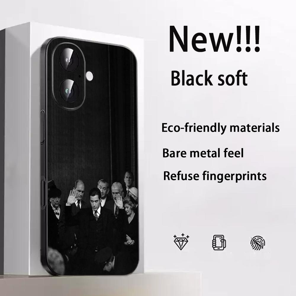 The godfather Classic movie posters Phone Case For iPhone 17 16 e 15 14 13 12 Plus Mini Pro Max Soft black Shockproof Cover