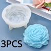 Peony Silicone Candle Mold Aroma Plaster Soap Resin Flower Mould Birthday Holiday Gift Wedding Souvenir Home Decoration