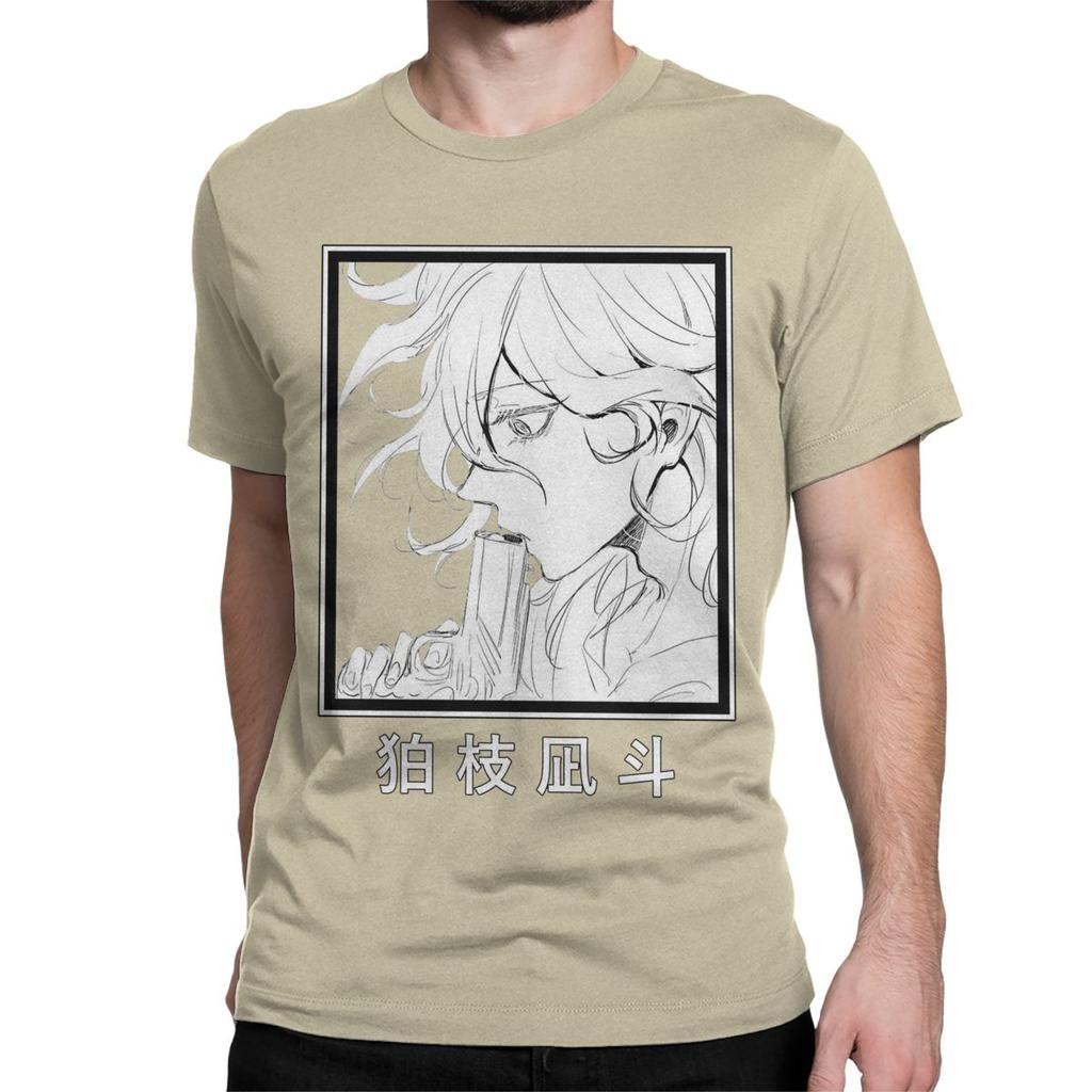 Nagito Komaeda Gun Manga TShirts for Men Women Danganronpa Awesome Cotton Tee Shirt Crewneck Short Sleeve T Shirts Clothes