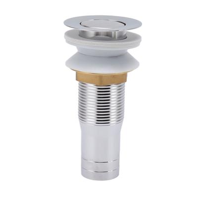 Bathroom Sink Drain Stainless Steel Polished Electroplated Flip Top Anti Blocking Short Vanity
