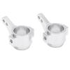 2Pcs Steering Cups Aluminum Alloy RC Car Replacement Parts Accessories for TAMIYA CC01Silver