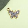  Breloque Pendentif Papillon Strass Coloré pour Bijoux, Charme pour Bracelets, Chevillères et Colliers DIY