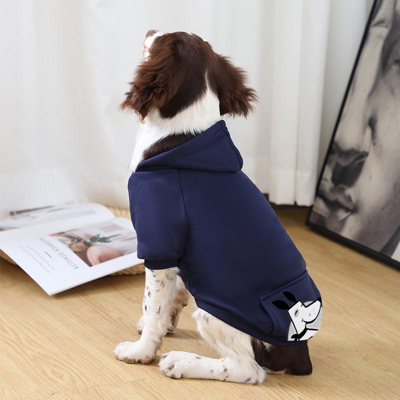 

Sporty Autumn/Winter Corgi Hoodie with Pocket XS вина червоного кольору