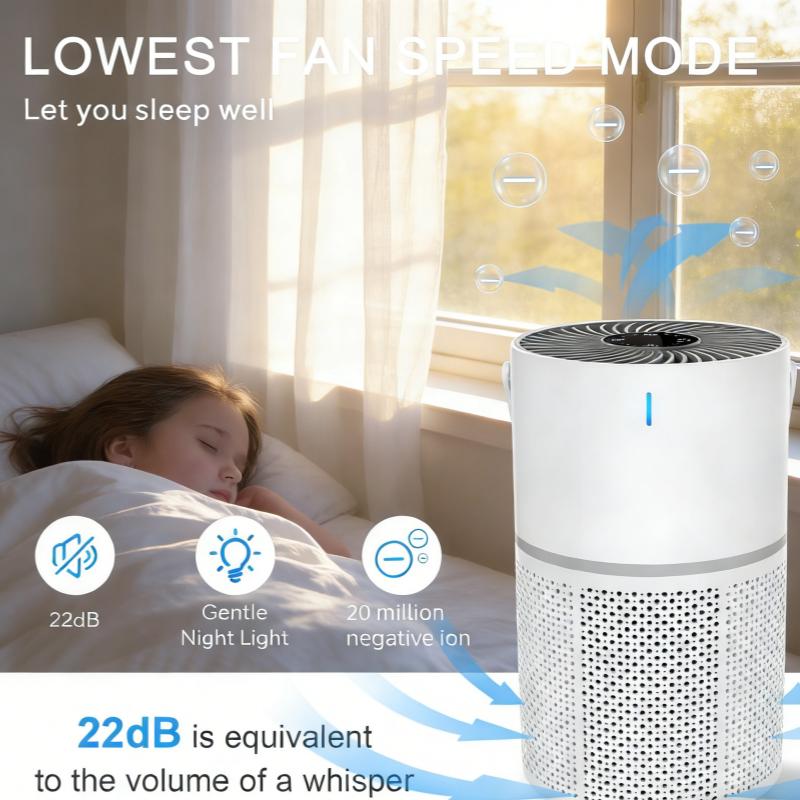 Xiaomi User Friendly Portable HEPA Filtered Air Cleaner Negative Ion Featuring Quiet Operations for Bedrooms or Small Living Spaces