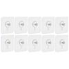 PVC Heavy-Duty Adhesive Wall Photo Frame Hooks|for Hanging Clothes, Hats, Keys, and More (Pack of 10), Transparent