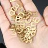 50pcs Mixed Stainless Steel Letter Charms Initial A-Z Single Alphabet Beads Pendants for Bracelet Necklace Jewelry Making DIY