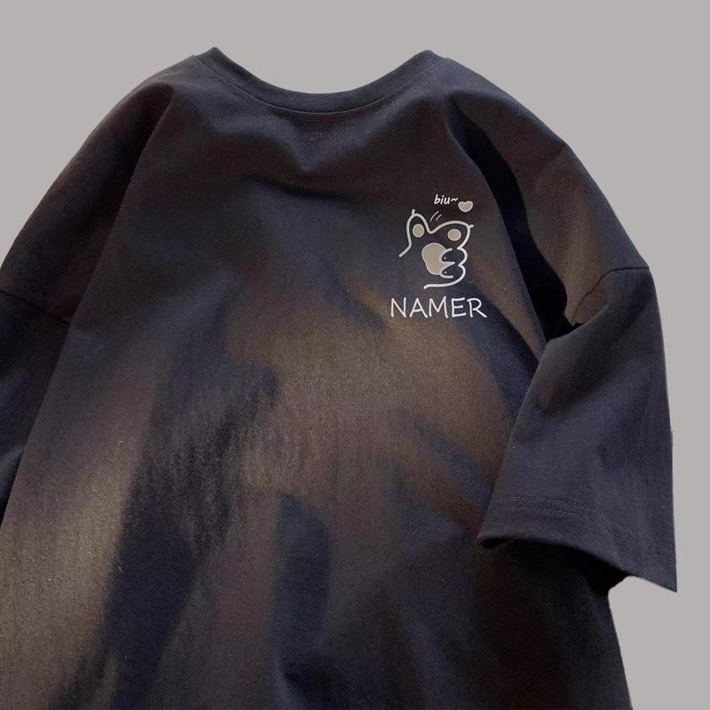 Original Cotton Short Sleeve Women's Casual Summer Loose Simple Trend Tops