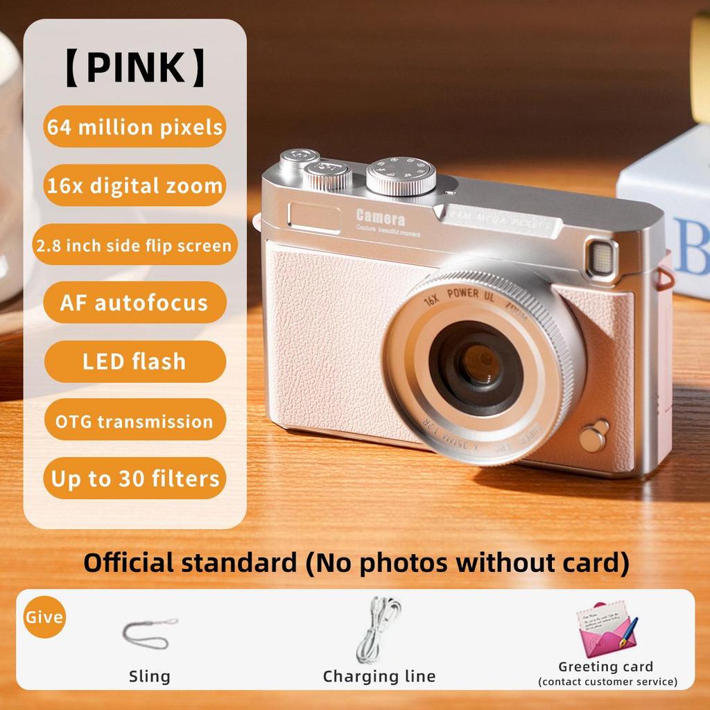 4K HD Retro Camcorder with Flip-out Screen for Students & Travelers