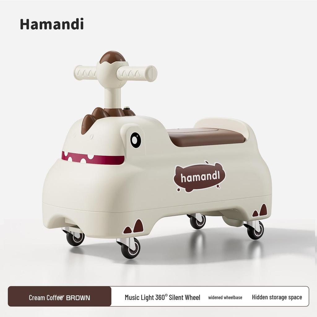 Dinosaur Ride-On Car for Toddlers Aged 1-3 – Four-Wheel Balance Scooter for Boys and Girls