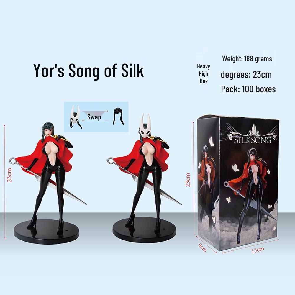 Standing Pose Yoru Singer Replaceable Face Ornament - 2D Beautiful Girl Spy X Family Decoration