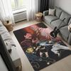 Fullmetal Alchemist Anime Rug, Edward Elric VS Villains Fight Scene Print Carpet, Living Room Game Room Floor Mat Home Decor
