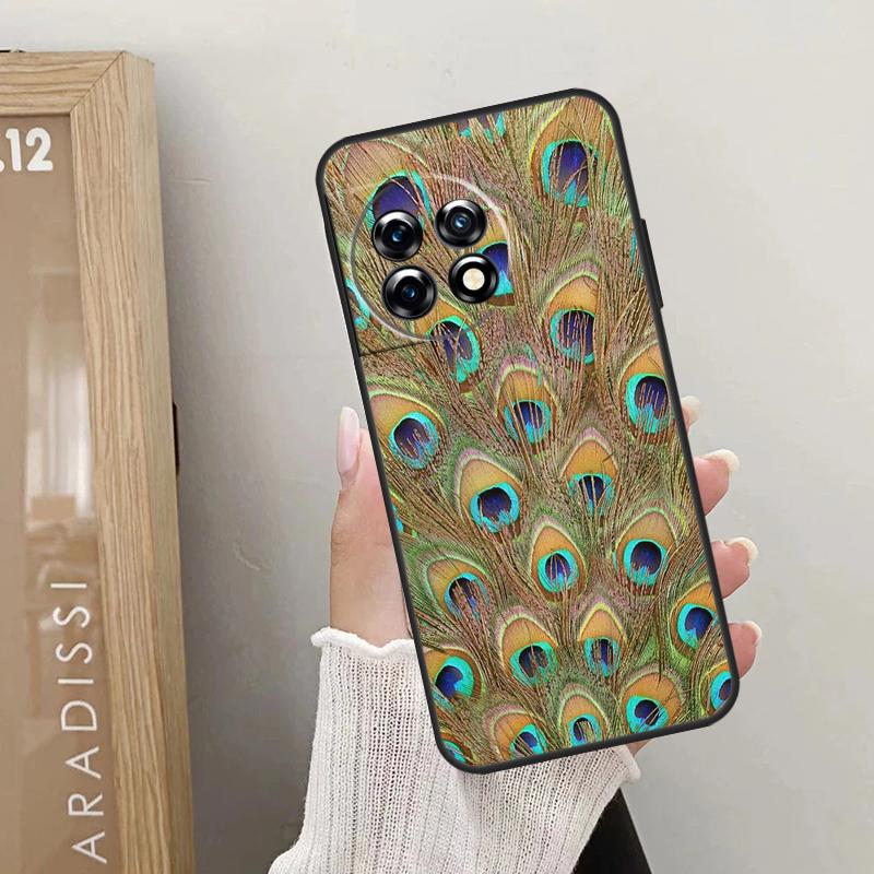 Bird Peacock Feather Case For OnePlus Nord 5 CE 4 3 2 Lite N20 N30 OnePlus 15 13 12 R 10T 13T 10R 8T 9 10 11 Cover