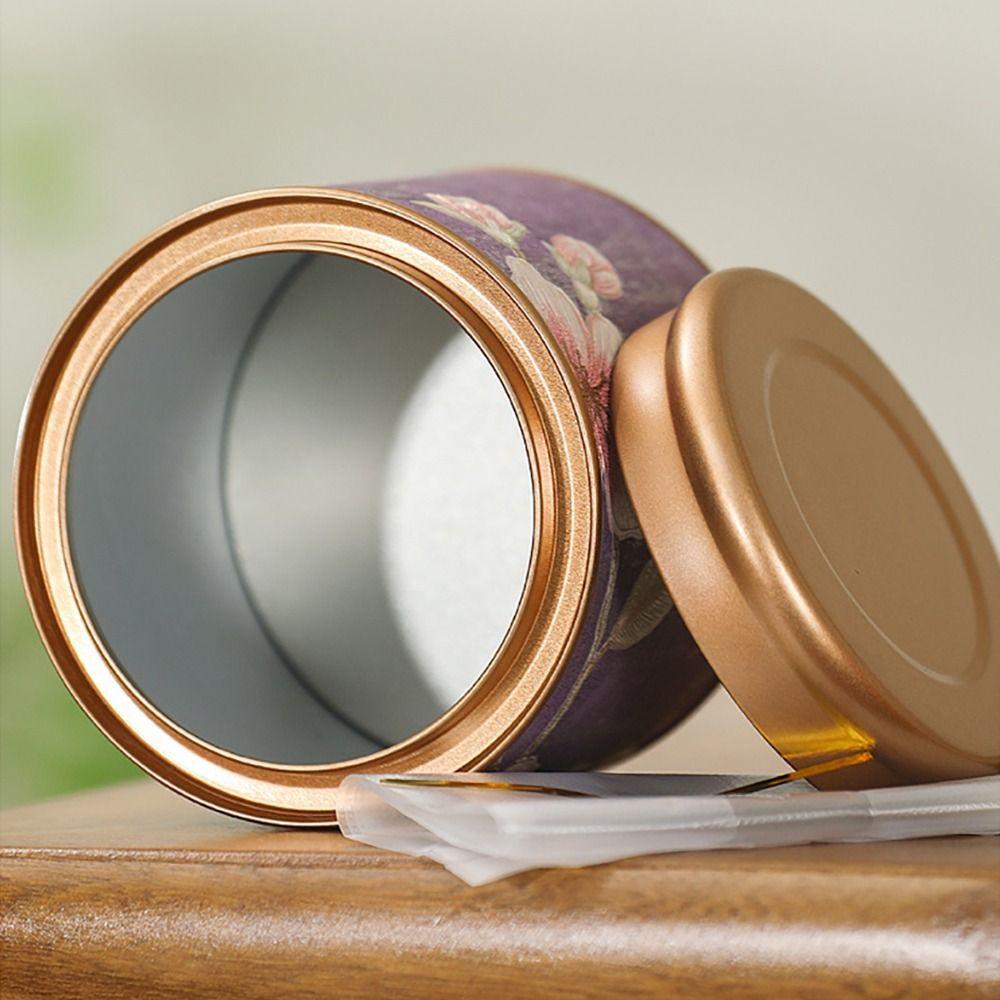 1 Stück Grün Schwarz Leere Teedose 10/19cm Weißblech Aufbewahrungsdose Neuer Tee Versiegeltes Glas