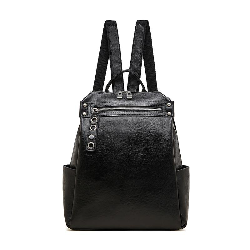 

New Women s Backpacks Genuine Leather Fashi School Bag Vintage Luxury Women Shoulder Bag Cowhide Girls Travel Backpack 3069