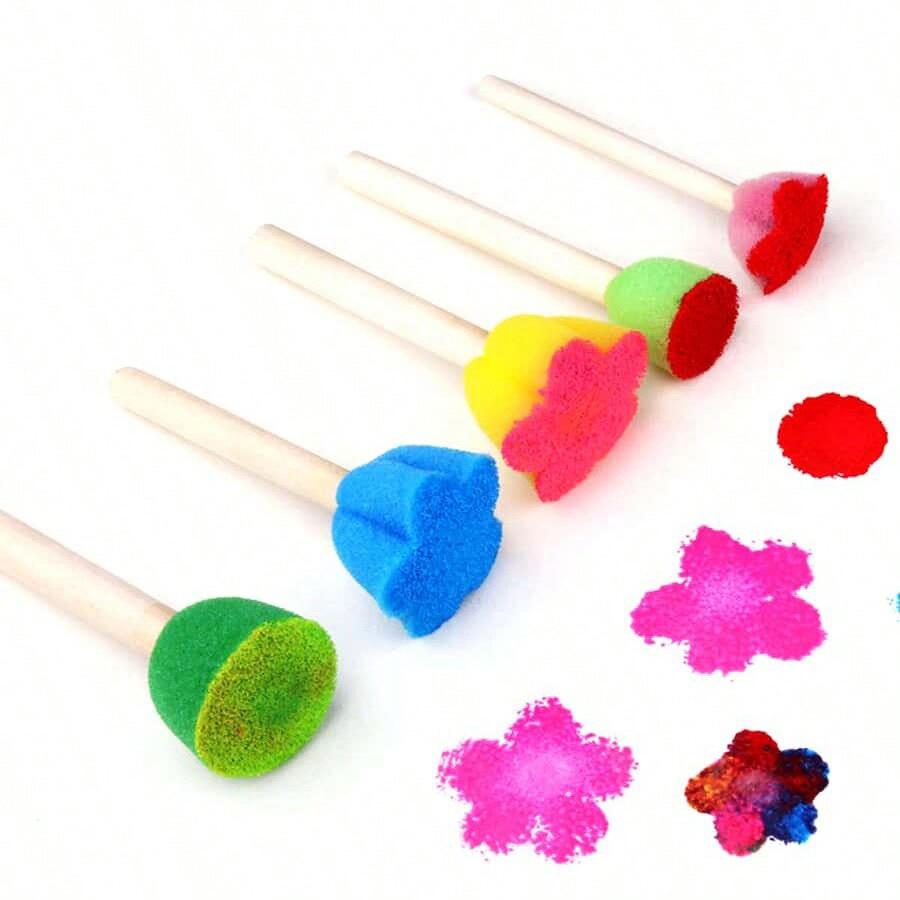 Mehrere Stile Verfügbar Farbe Aquarellmalerei Schwamm Pinsel Rolle Stempel DIY Zeichenwerkzeuge Kunst Malzubehör