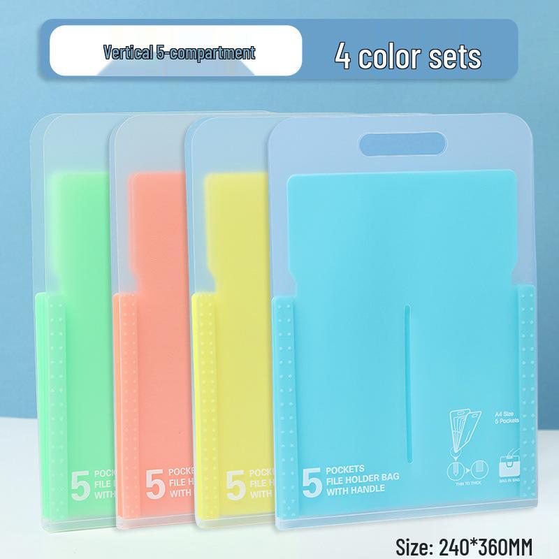 A4 Transparent Accordion Document Storage Bag