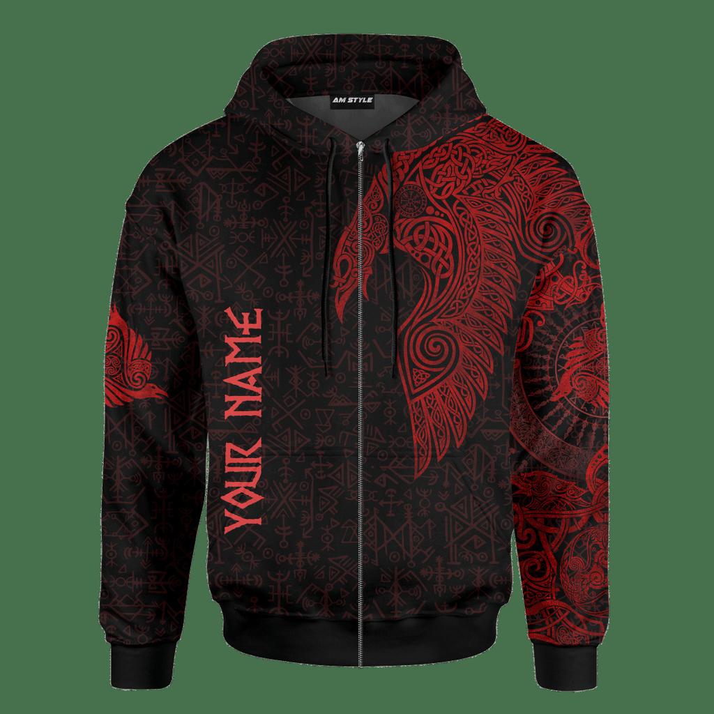 Fashion 3D Digital Tattoo Printed Long-sleeved Hoodie Style Zipper Top