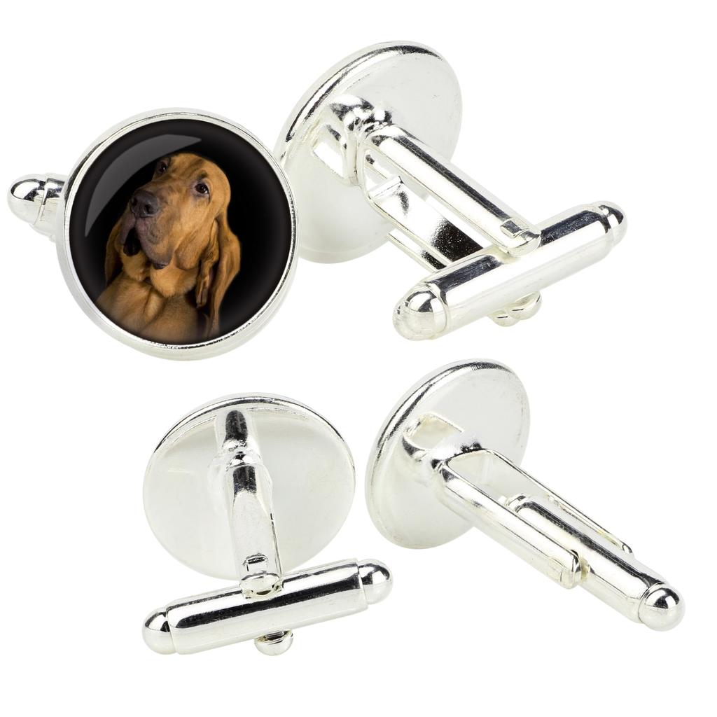 Bloodhound, St. Hubert Hound, Sleuth-hound - cufflinks in a box, handmade jewelry, product of the Art-Dog brand