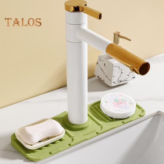 Silikonová podložka pod kohoutek Rychleschnoucí podložka s integrovaným odkapávacím táckem Snadno čistitelná ochrana proti stříkající vodě pro organizér do koupelny a kuchyně