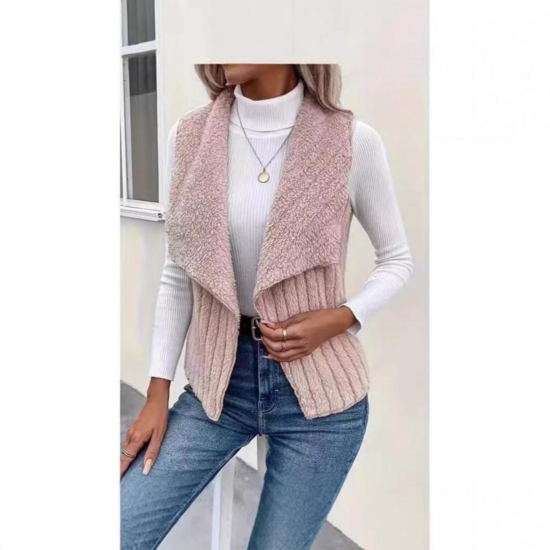 Womens Slim Fit Sleeveless Vest Jacket Casual Open Front Cardigan 2026 Winter