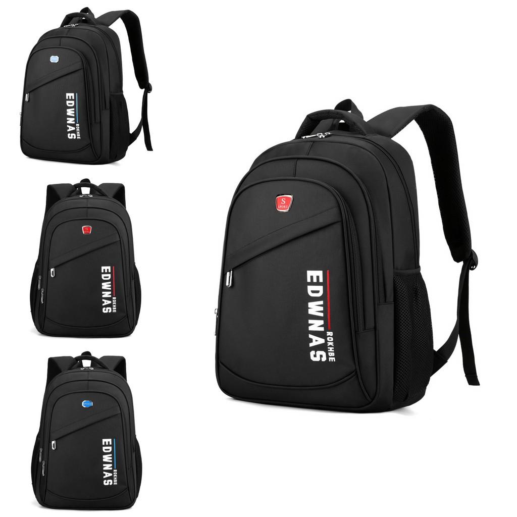 Simple Letter Printed Backpack With Large Capacity For Men Business Bag Computer