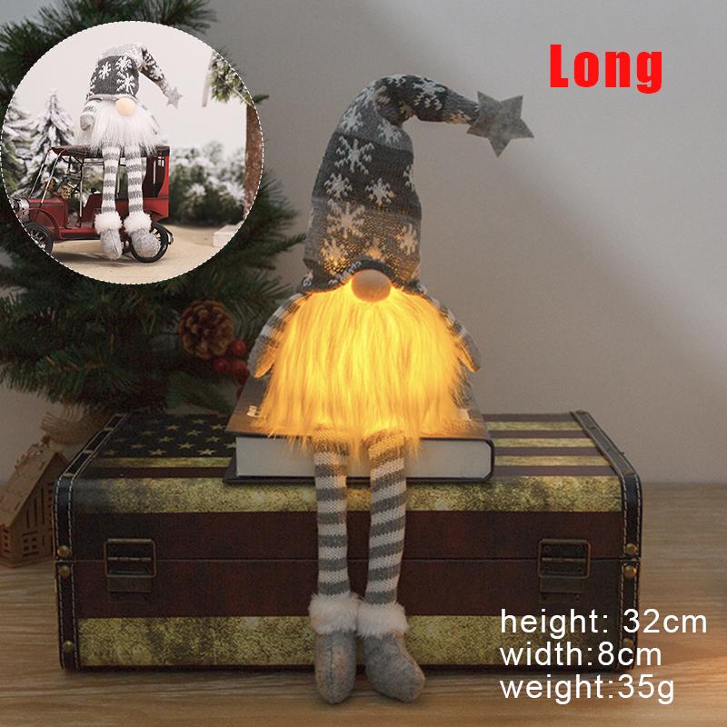 

Glowing Gnome Christmas Decoration Faceless Doll Night Light Home 2025 New Year Children X-mas Gifts