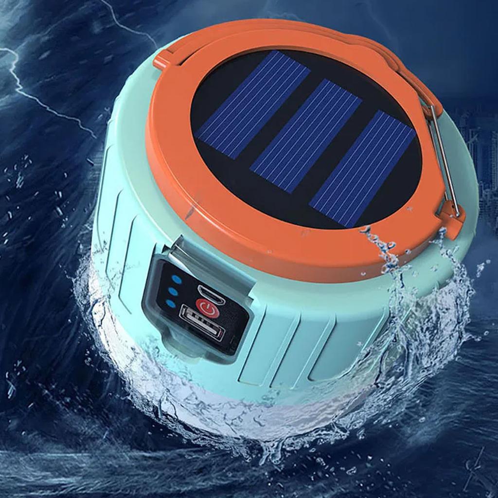 Solar & USB Charging Camping Light with Remote Control Outdoor Hanging Tent Lamp Portable Emergencies Light Enduring