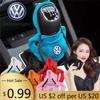 Para VOLKSWAGEN VW 1/2 Peças Capuz Capa de Manopla de Câmbio de Carro Kit de Manopla de Câmbio Antiderrapante Camiseta para Volkswagen Vw Motion Blue Mot