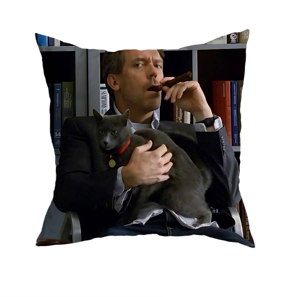 Classic House MD Pillow Case Antidustmite Pillowcase Invisible zipper silky short plush Sofa cushion cover