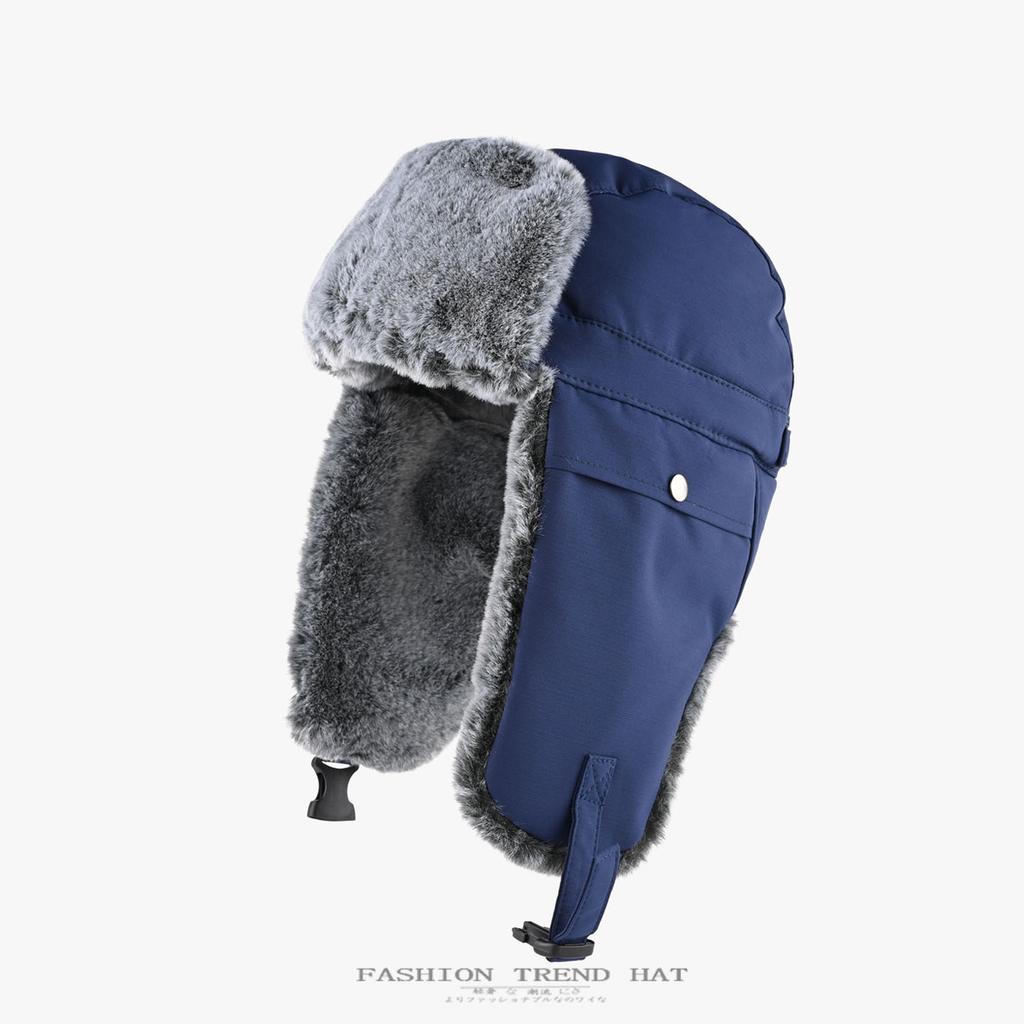 Chapeau homme hiver velours épaissi chapeau femme chaud et coupe-froid ski équitation voiture électrique protection des oreilles chapeau en coton tendance