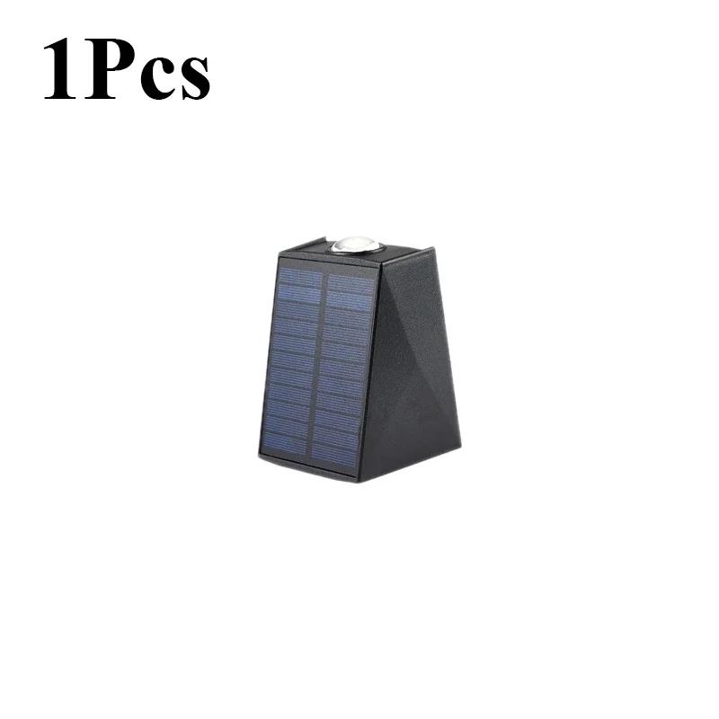 1~6Pack Solar Wall Lamp Warm Light Outdoor Waterproof Up and Down Luminous Lighting Balcony Yard Garden Decoration Lights