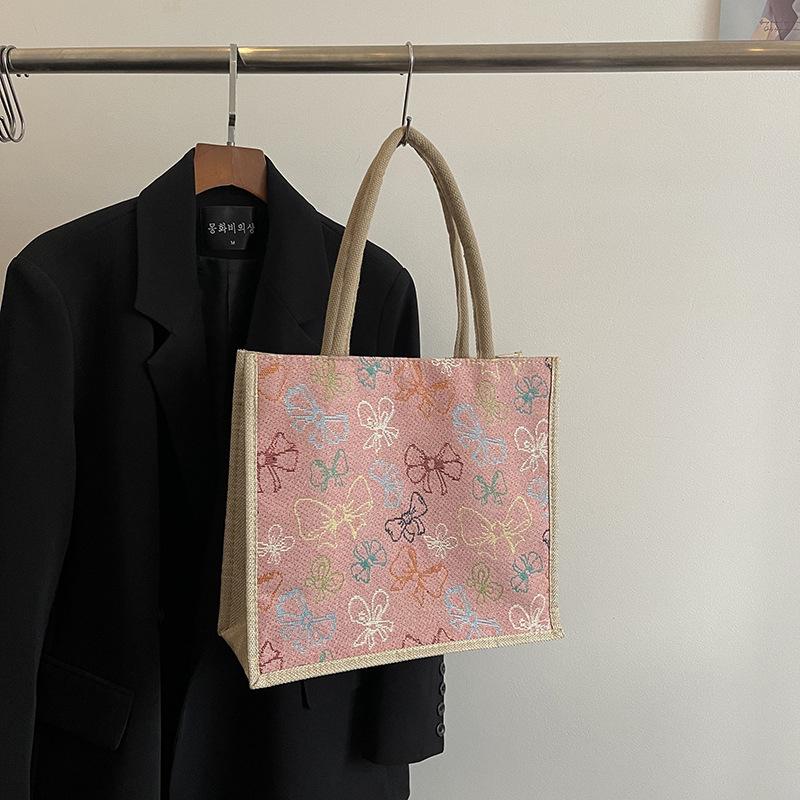 Women's bag spring new trend shoulder bag large capacity cotton and linen fashion work commuter tote bag