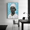 Schwarzer Mann Leinwand Malerei Afrikanische Kunst Porträt Graffiti Poster Drucken Abstrakte Figur Wand Bilder für Wohnzimmer Wohnkultur
