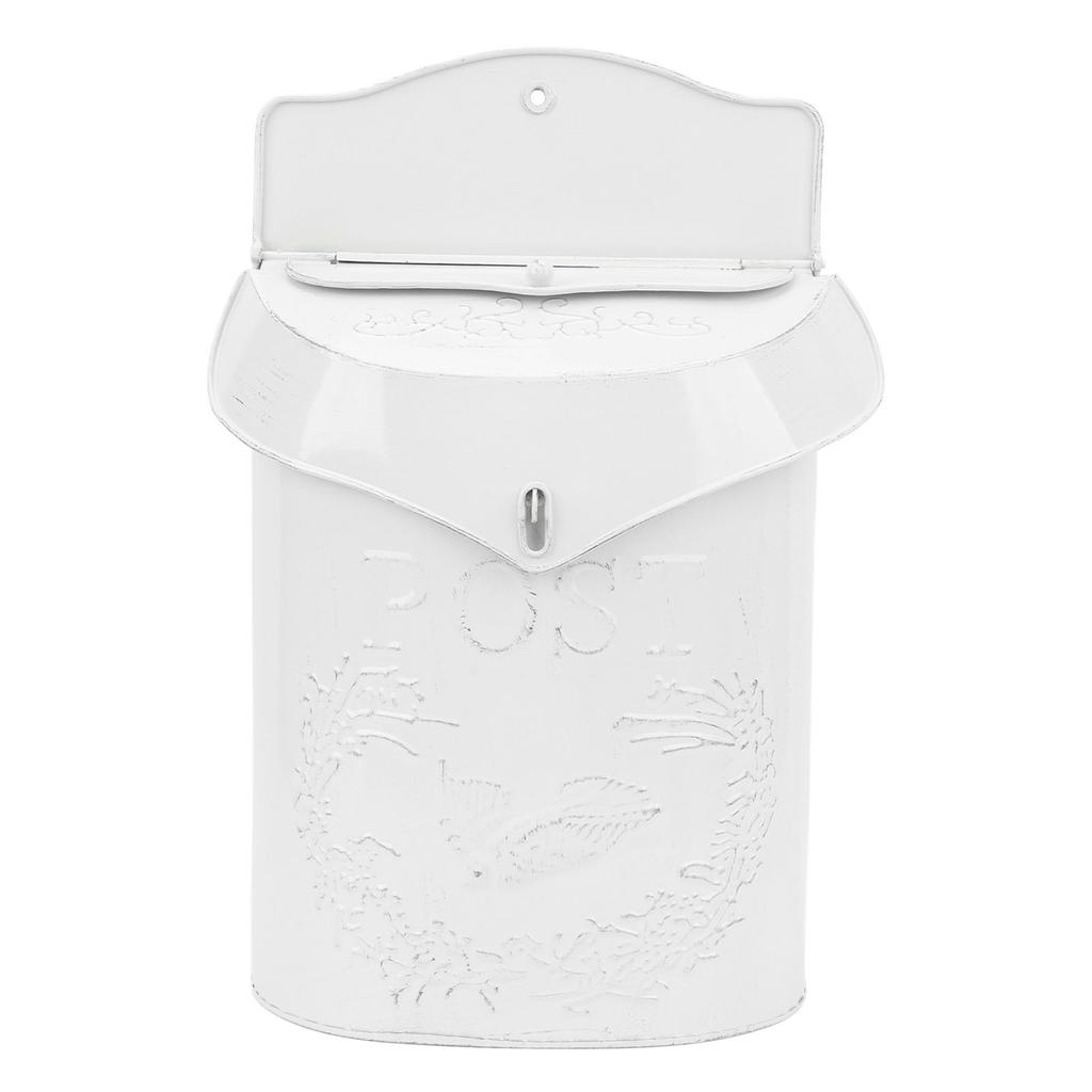 Wall Mount Letter Box Metal Bird Pattern Large Capacity Water Proof Wall Mounted Retro Mail Box for