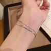 Elegant Double-Layered Snake Bone Bracelet for Women: Fashionable, Versatile, and Stackable Light Luxury Hand Jewelry in Cool Style