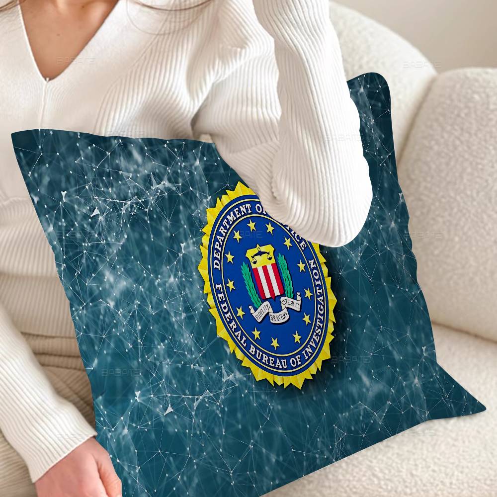 

Police FBI Cushion Cover Pillowcase Upholstery Sofa Throw Pillow Home Decor Pillowcas 12x12Inch