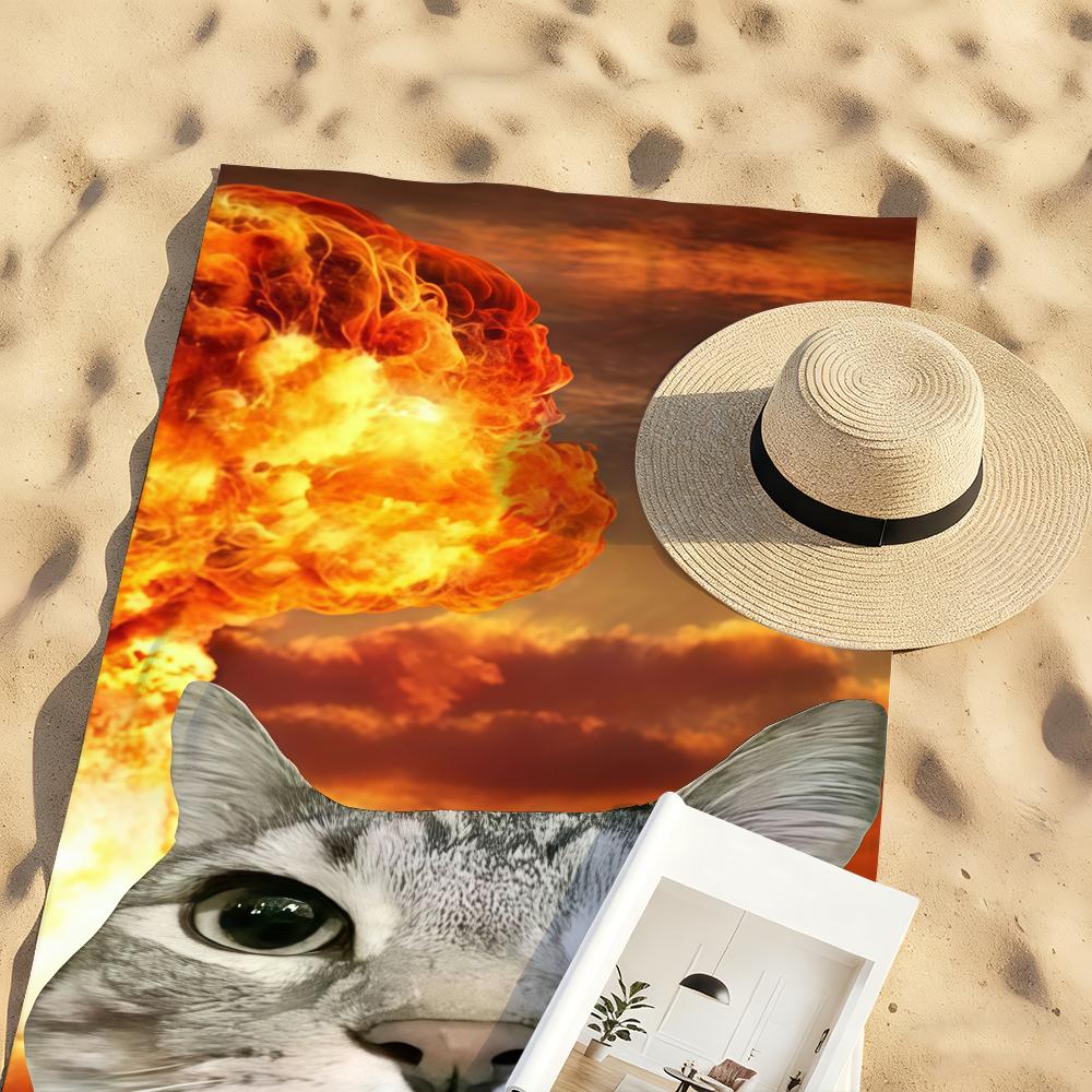 Funny Cat Meme Zazu Towel Sports Quick Dry Travel Camping Gear Sandproof Soft Light Large Beach Towel
