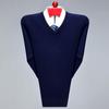 Men's V-Neck Argyle Cashmere Sweater - Thick, Warm Wool for Business or Casual Wear