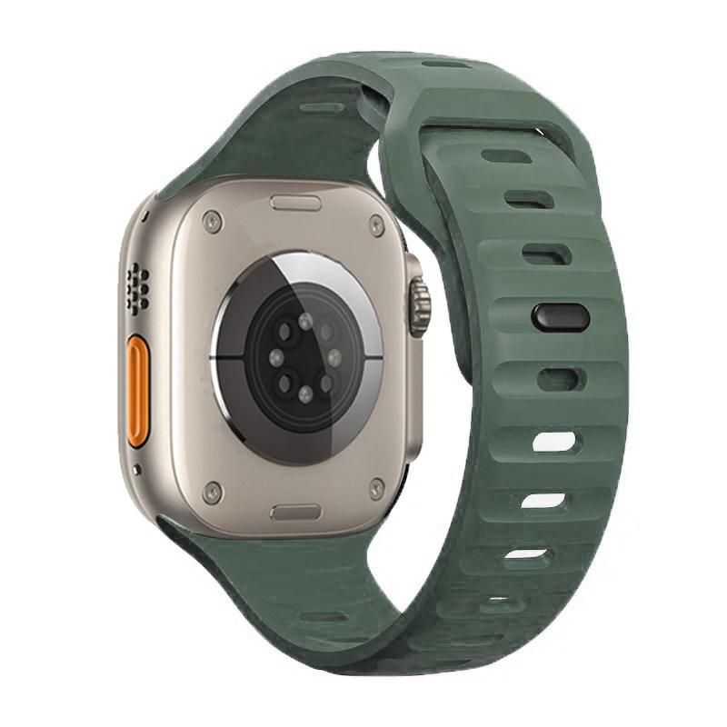 

Soft Silicone Strap For Apple Watch Band Ultra 49mm 44mm 45mm 42mm 41mm 42mm 38mm sport Watchband iwatch Serise 8 7 6 5 bracelet 42mm 44mm 45mm 49mm темно-зелений колір
