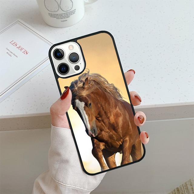 Horse Pony Pattern Phone Case For iPhone 17 Air 14 15 16 13 12 Cover For Apple 14 15 16 Pro Max Plus Coque