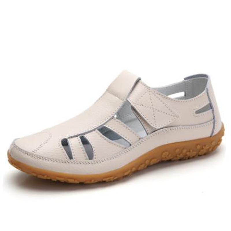 Women's Sandals Summer Essentials Mary Jane Beach Breathable Flat Shoes Closed Toe Casual Soft Walking Sandals for Girl Plus Size