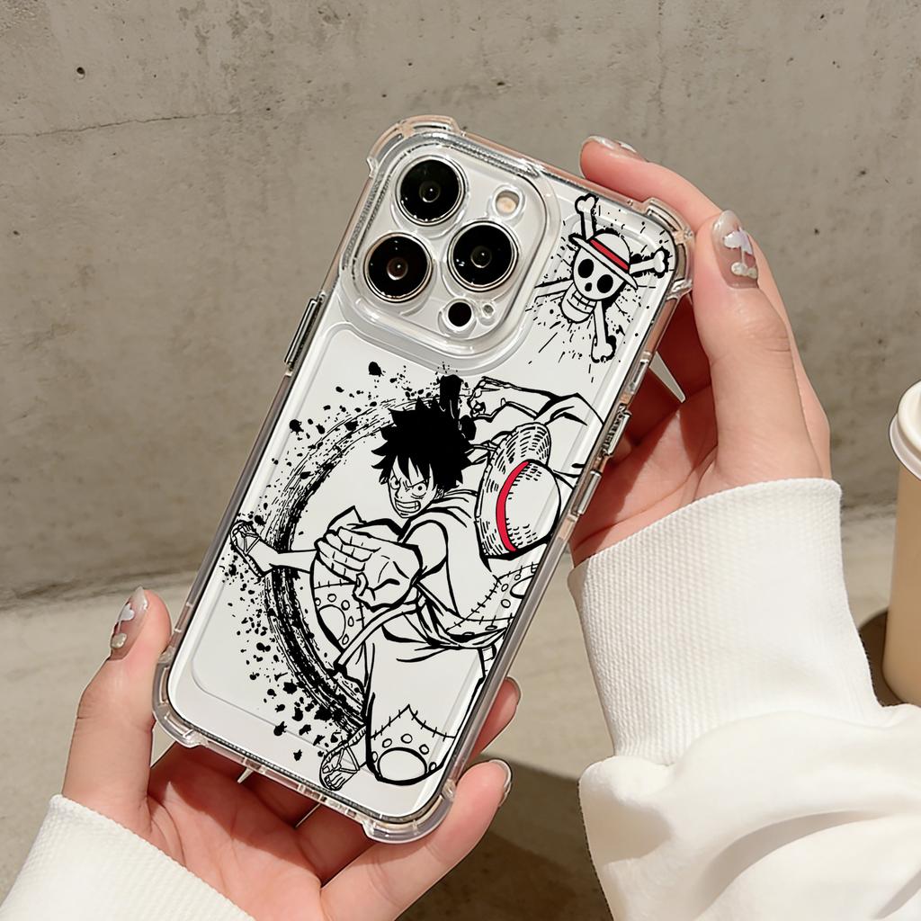 Anime Luffys Zoros Phone Case For iPhone 17 16e 16 15 14 13 12 11 Mini Air Pro Max X XR XSMax 7 8 Plus Anti Fall Clear