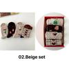 4Pairs Korean Christmas Socks Gift Set –  Winter Cozy Women’s Socks – Holiday Cute Gift Box – 3 Color Sets (Red / Beige / Blue Navy)